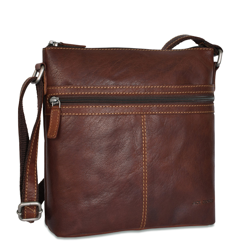 Jack Georges, leather messenger deals bag. Unisex.