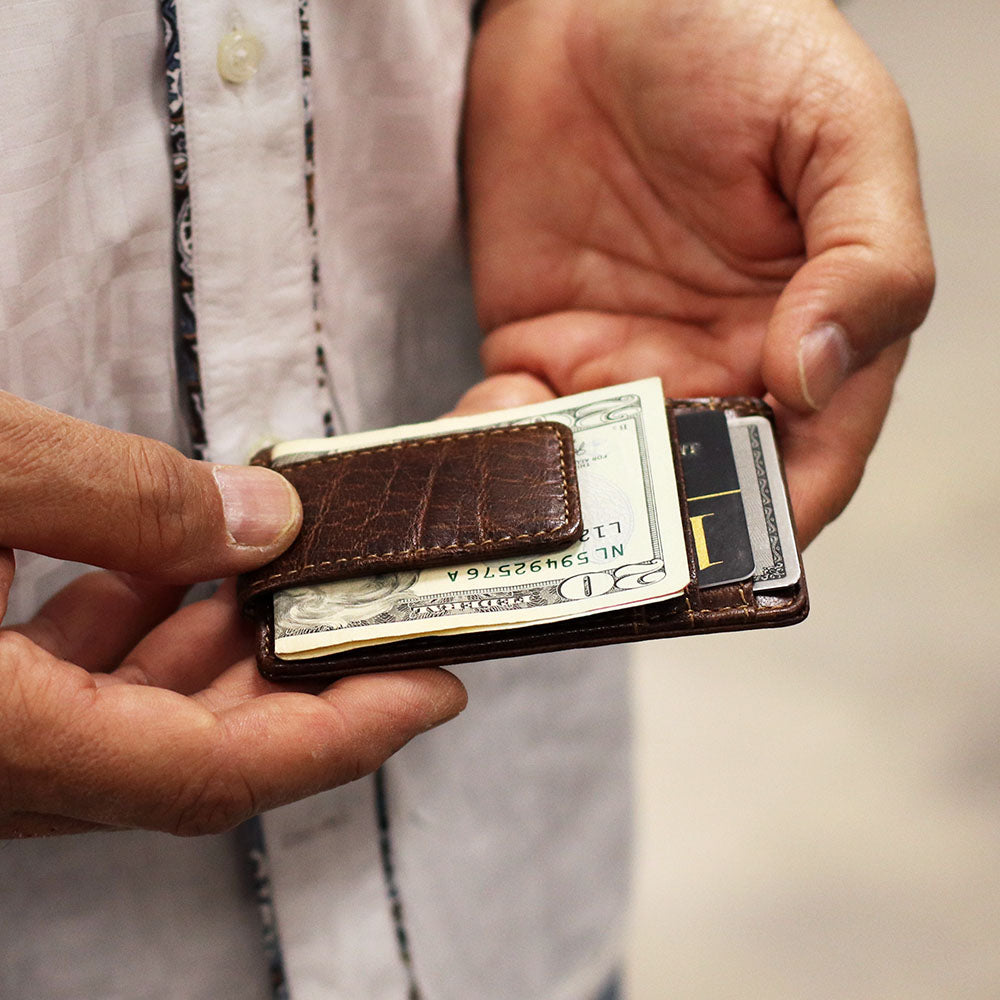 Leather Money Clip - Voyager RFID Wallet #7308 | Jack Georges