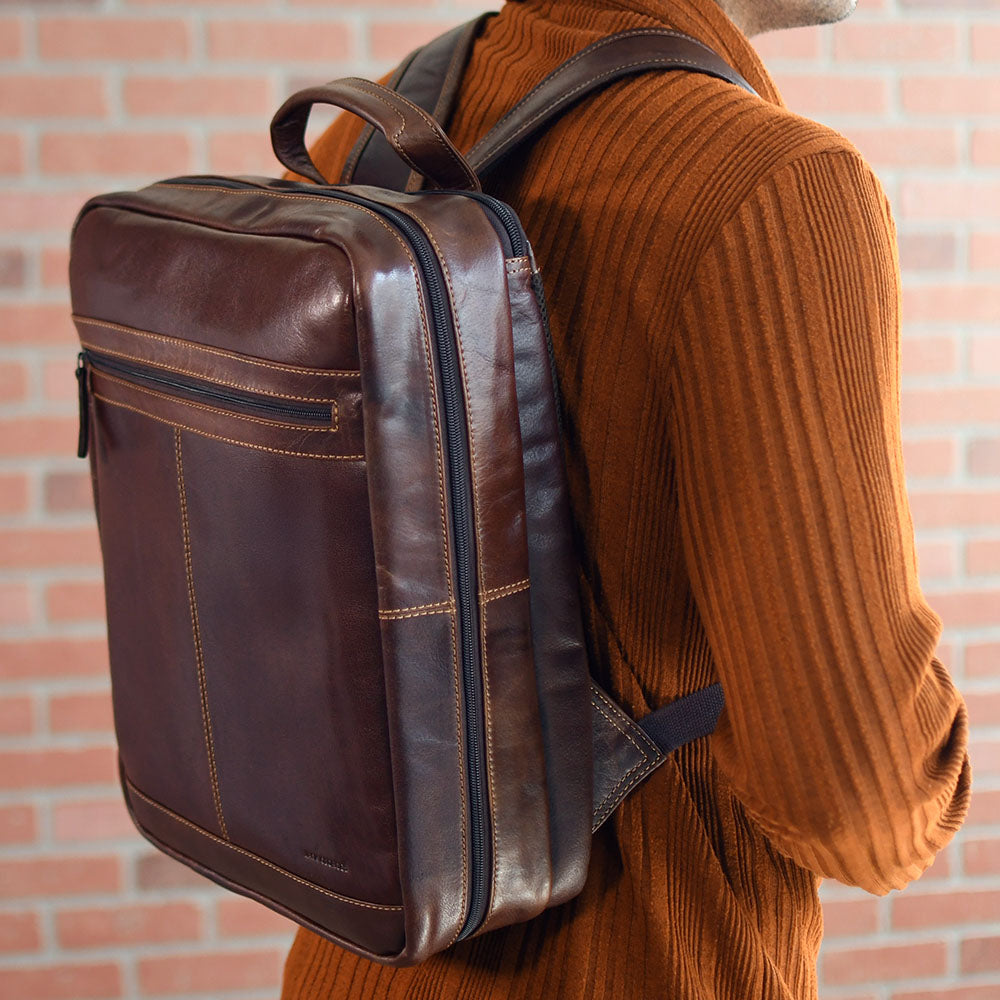 Jack George’s Voyageur Backpack Large Size Brown Leather deals REPAIR PROJECT