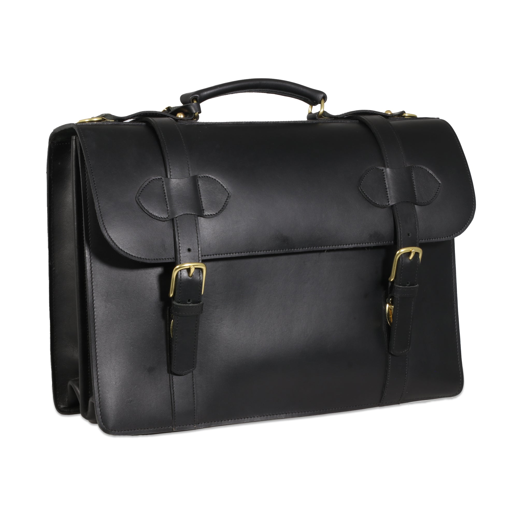 Saddle Double Gusset Briefcase