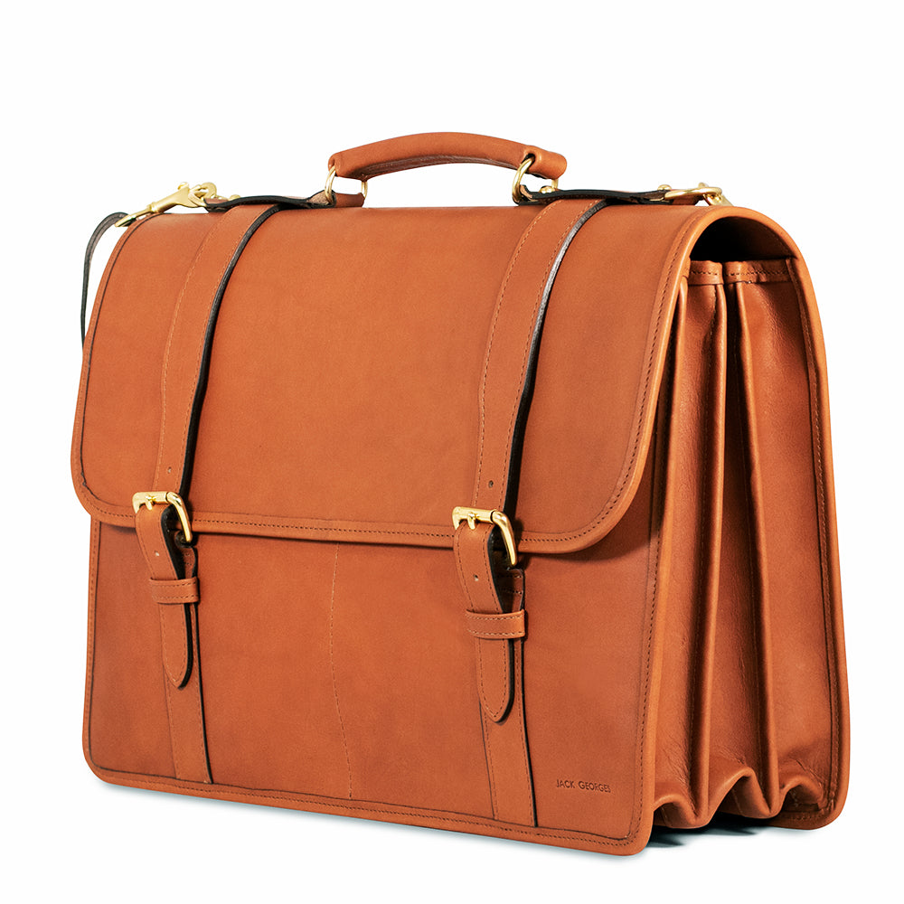 Hermès Sac à dépêches briefcase in black box leather