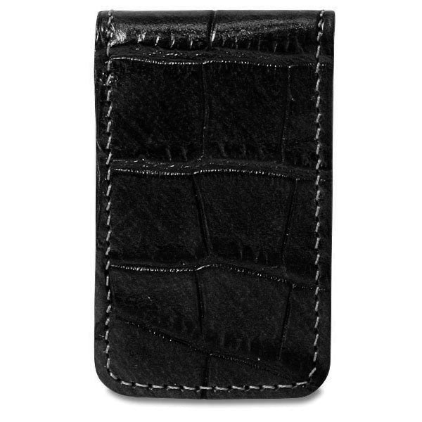 Jack Georges American Alligator Single Gusset Flapover Black