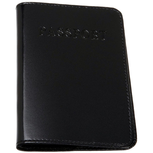 Black Leather Passport Cover