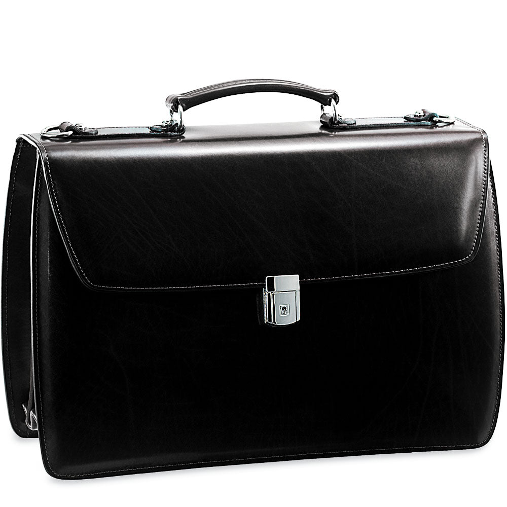 Leather Flapover Briefcases - Jack Georges