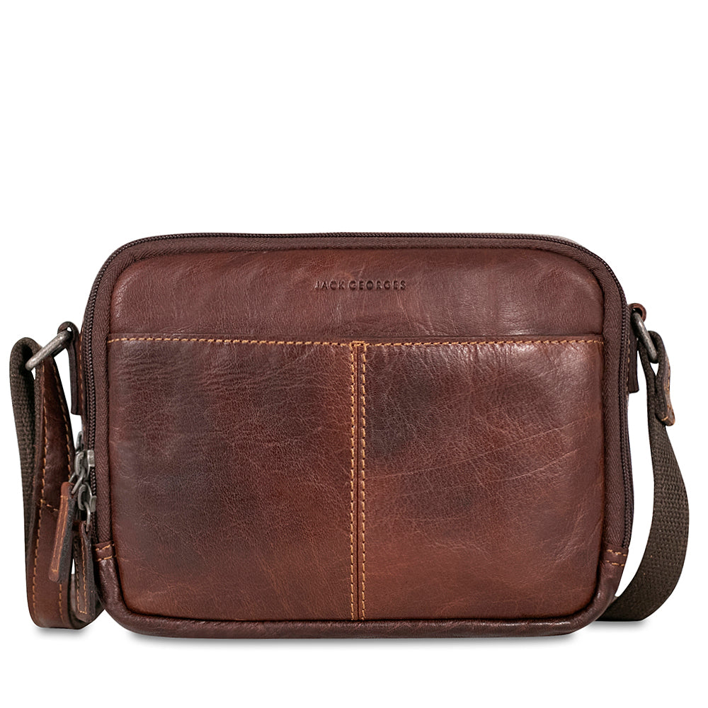 Jack Georges Buffalo Leather factory Voyager Crossbody Bag