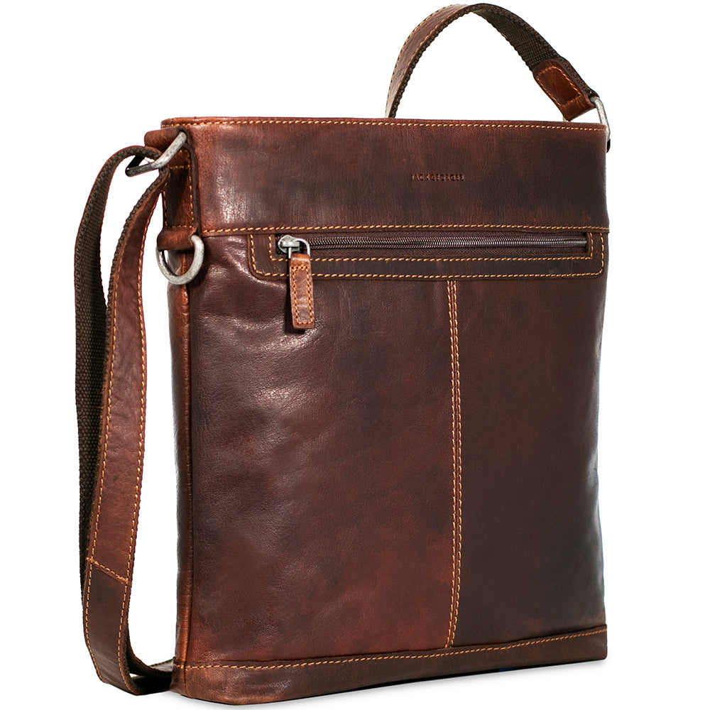 Voyager Leather Crossbody Bag Brown