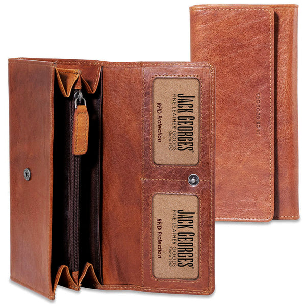 Jack Georges Voyager Wallet on A String - Brown