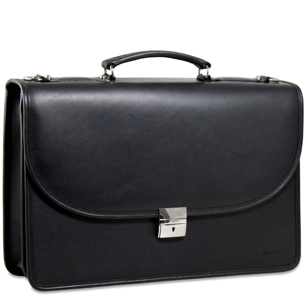 Leather Flapover Briefcases - Jack Georges