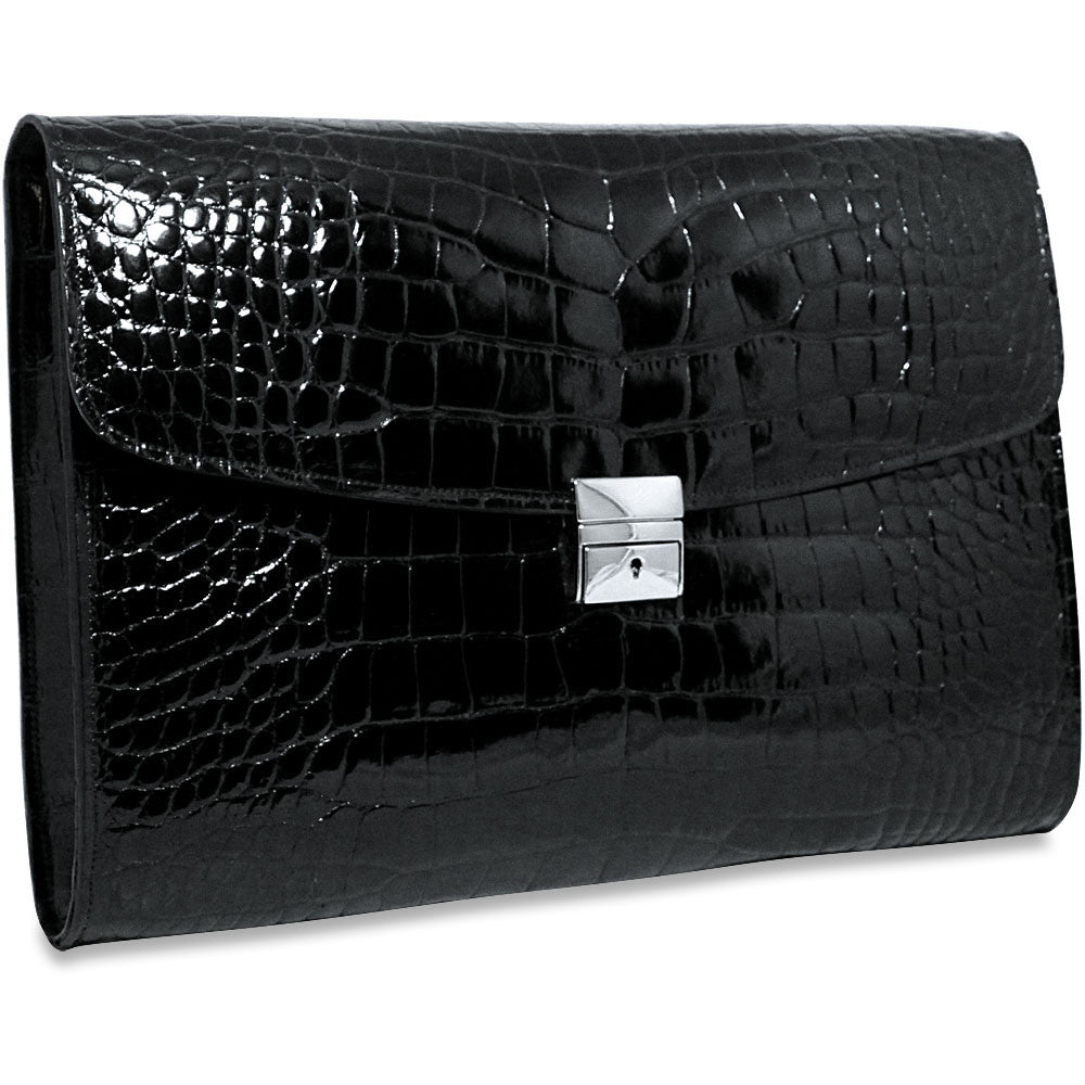 Aqua Blue Ostrich Skin Long Clutch Wallet - Alligator Jakes