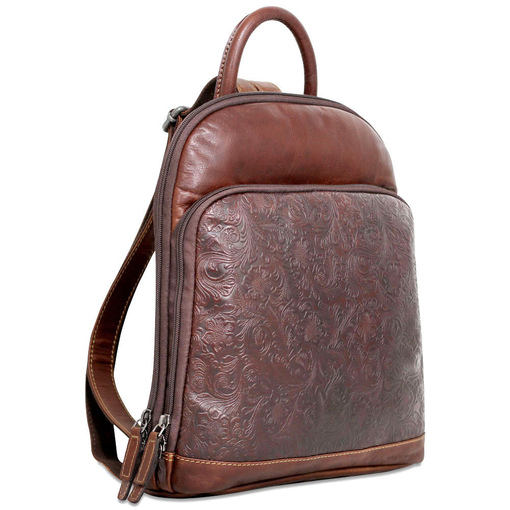 Jack Georges Voyager Small Convertible Backpack/Crossbody, Brown