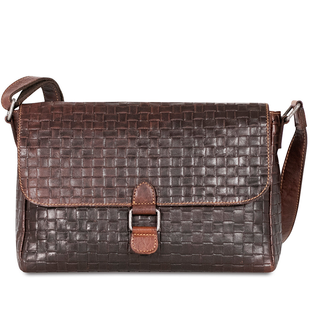 Women's Crossbody Handbags - Woven Leather
